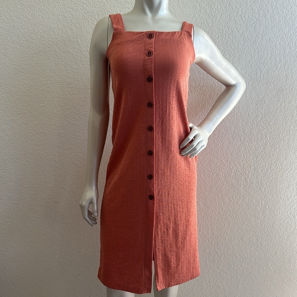 Zara square neck button through button down split… - image 4